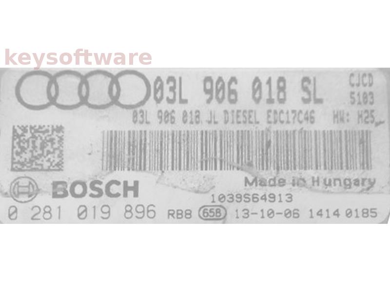 ECU Audi A4 2.0TDI 03L906018SL 0281019896 EDC17C46 CJCD H25 {