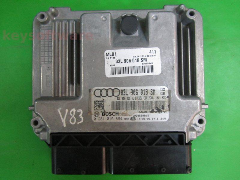 ECU Audi Q5 2.0TDI 03L906018SM 0281019894 EDC17C46 CJCD H25