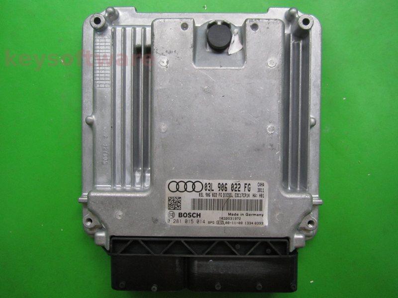 ECU Audi A6 2.0TDI 03L906022FG 0281015014 EDC17CP14 CAHA H01