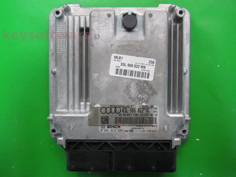 ECU Audi A4 2.0TDI 03L906022MK 0281015583 EDC17CP14 CAGA H14