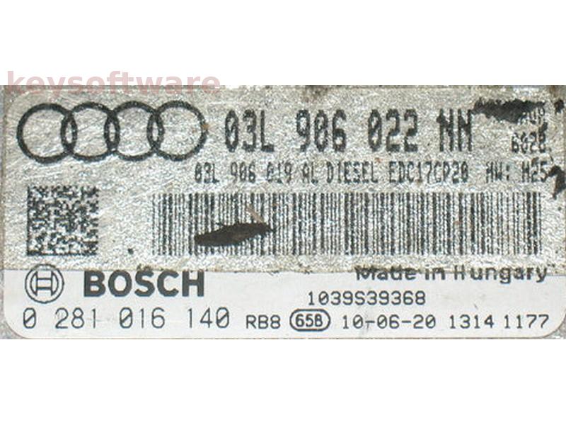 ECU Audi A4 2.0TDI 03L906022NN 0281016140 EDC17CP20 CAGA H25