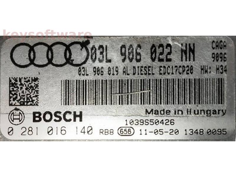ECU Audi A4 2.0TDI 03L906022NN 0281016140 EDC17CP20 CAGA H34 {