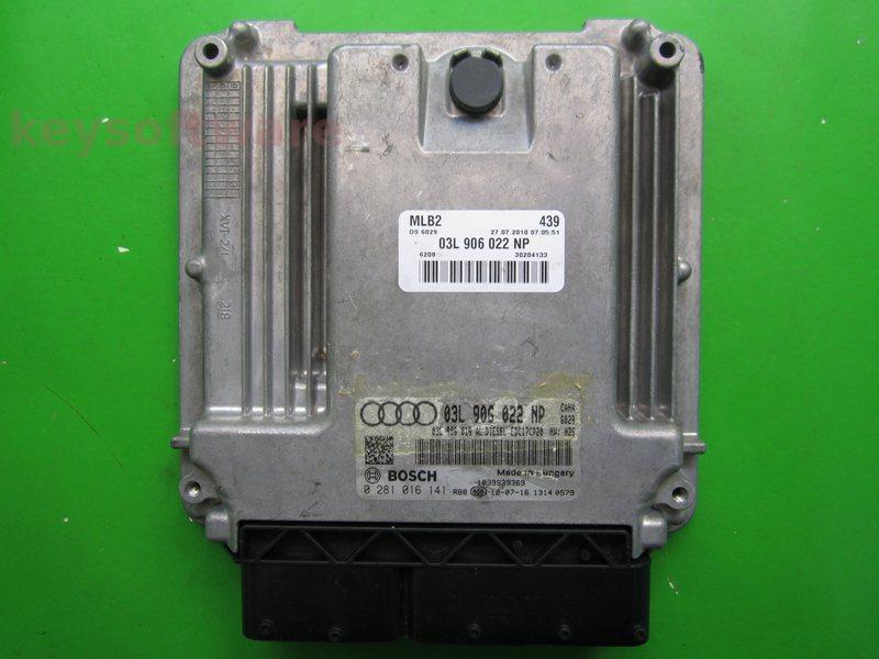 ECU Audi A4 2.0TDI 03L906022NP 0281016141 EDC17CP20 CAHA H25