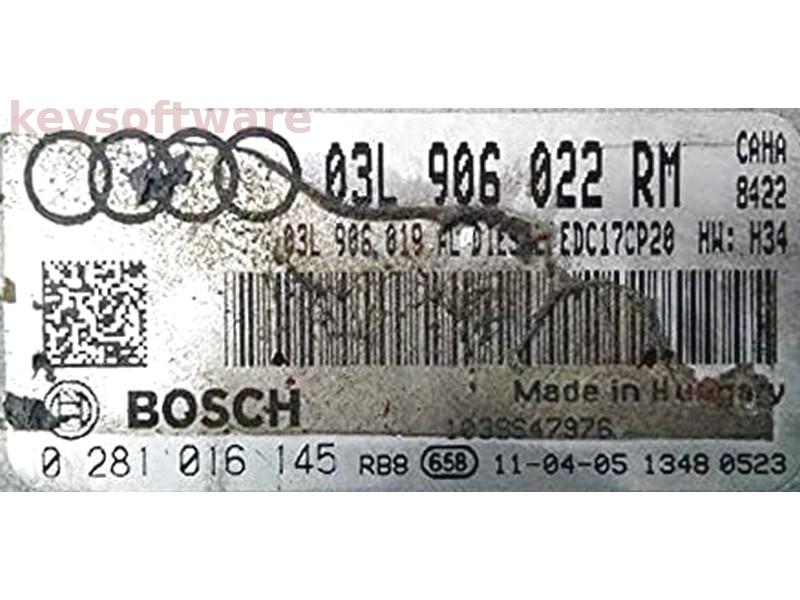 ECU Audi A4 2.0TDI 03L906022RM 0281016145 EDC17CP20 CAHA H34 {