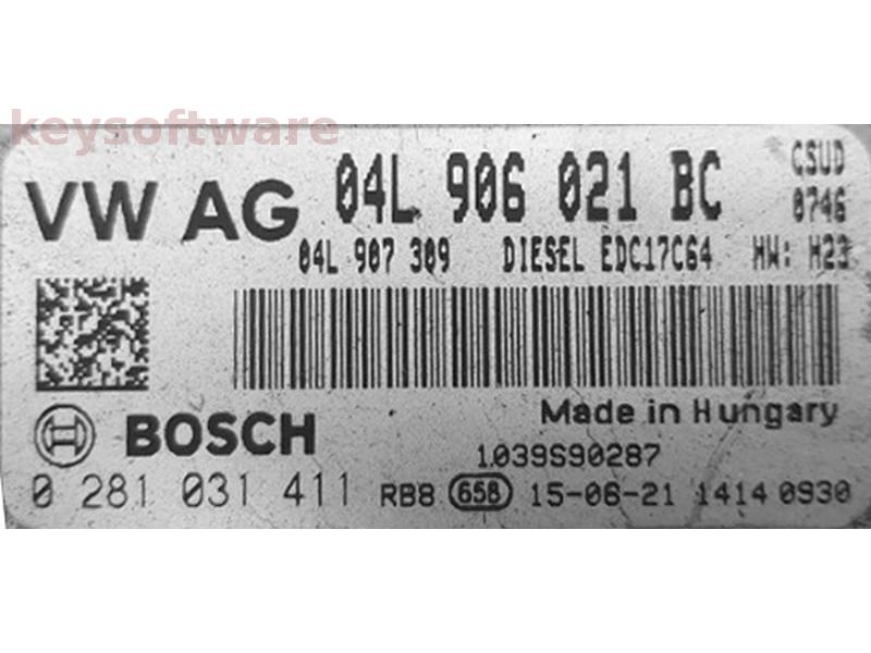 ECU Audi A6 2.0TDI 04L906021BC 0281031411 EDC17C64 CSUD H23 {