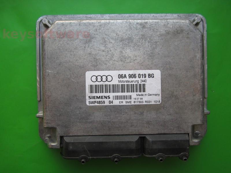 ECU Audi A3 1.6 06A906019BG 5WP4859 SIMOS 2.1B AKL/AEH