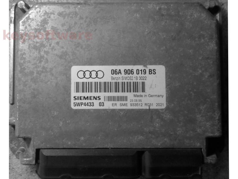 ECU Audi A3 1.6 06A906019BS 5WP4433 SIMOS 2.1B AKL {