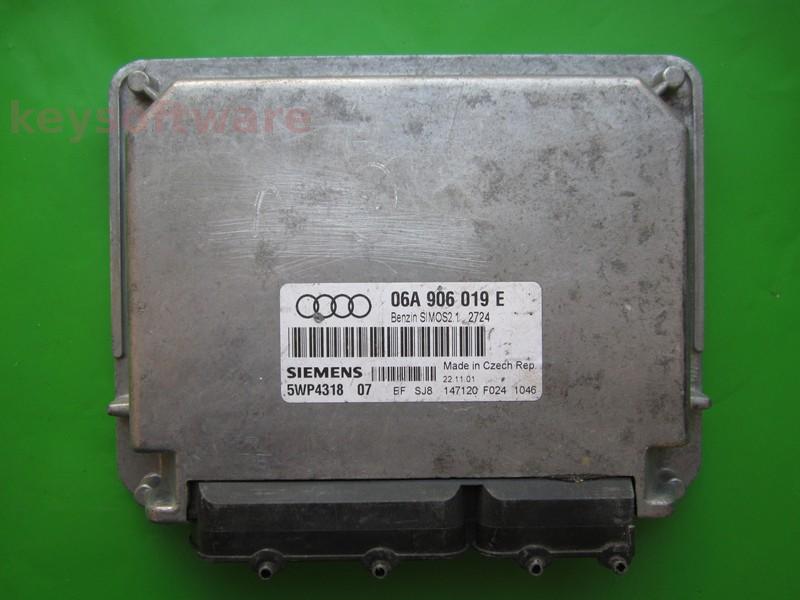 ECU Audi A3 1.6 06A906019E 5WP4318 SIMOS 2.1B AKL