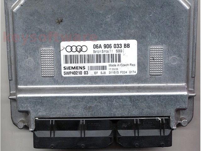 ECU Audi A3 1.6 06A906033BB 5WP40210 SIMOS 7.1 BGU {+