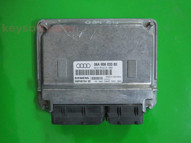 ECU Audi A3 1.6 06A906033BE 5WP40154 SIMOS 3.3A