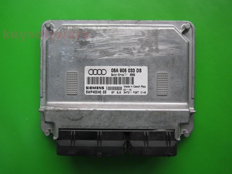 ECU Audi A3 1.6 06A906033DS 5WP40240 SIMOS 7.1 { +