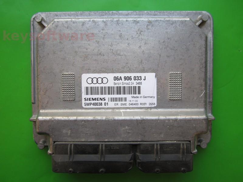 ECU Audi A3 1.6 06A906033J 5WP40038 SIMOS 3.3A AVU +