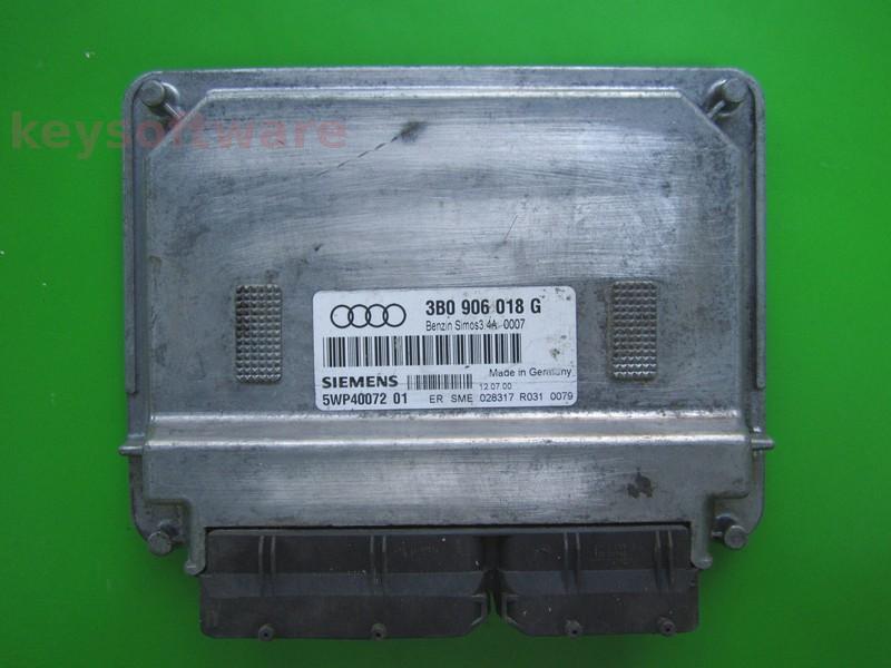 ECU Audi A4 1.6 3B0906018G 5WP40072 SIMOS 3.4A +