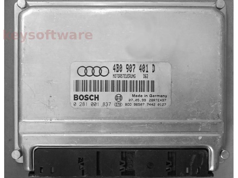 ECU Audi A6 2.5TDI 4B0907401D 0281001837 EDC15M {