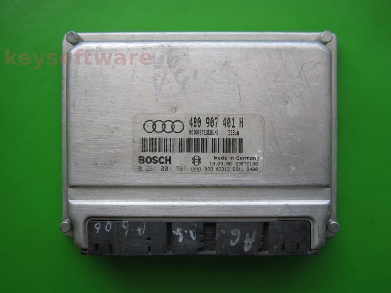 ECU Audi A6 2.5TDI 4B0907401H 0281001781 EDC15M AFB