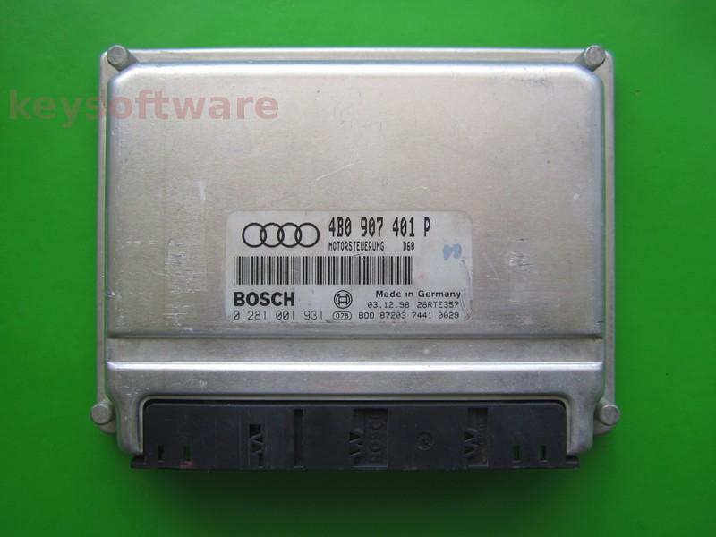 ECU Audi A6 2.5TDI 4B0907401P 0281001931 EDC15M AFB