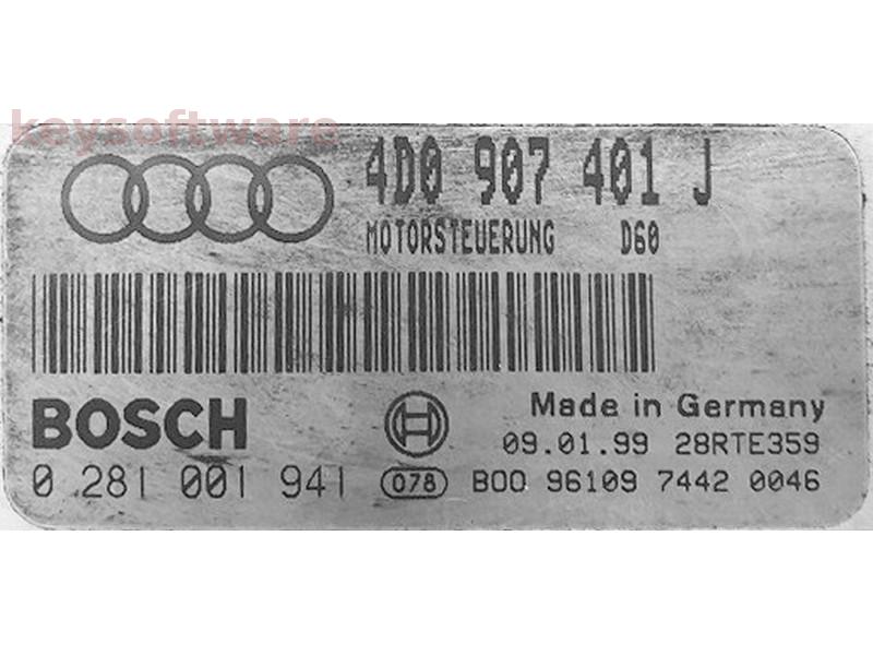 ECU Audi A8 2.5TDI 4D0907401J 0281001941 EDC15M AFB