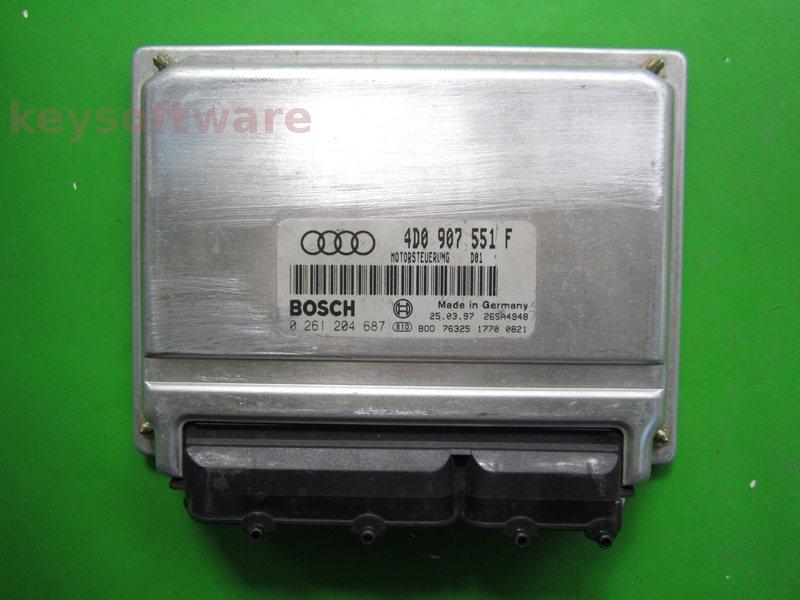 ECU Audi A4 2.8 4D0907551F 0261204687 M3.8.2 ACK