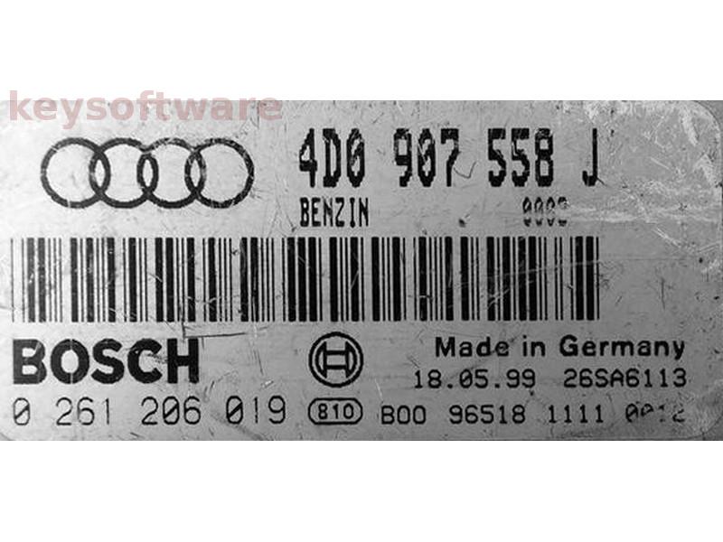 ECU Audi A8 4.2 4D0907558J 0261206019 ME7.1 AQH