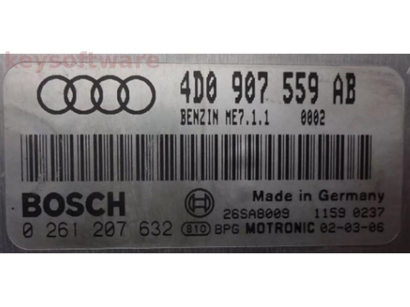 ECU Audi S6 4.2 4D0907559AB 0261207632 ME7.1.1 {