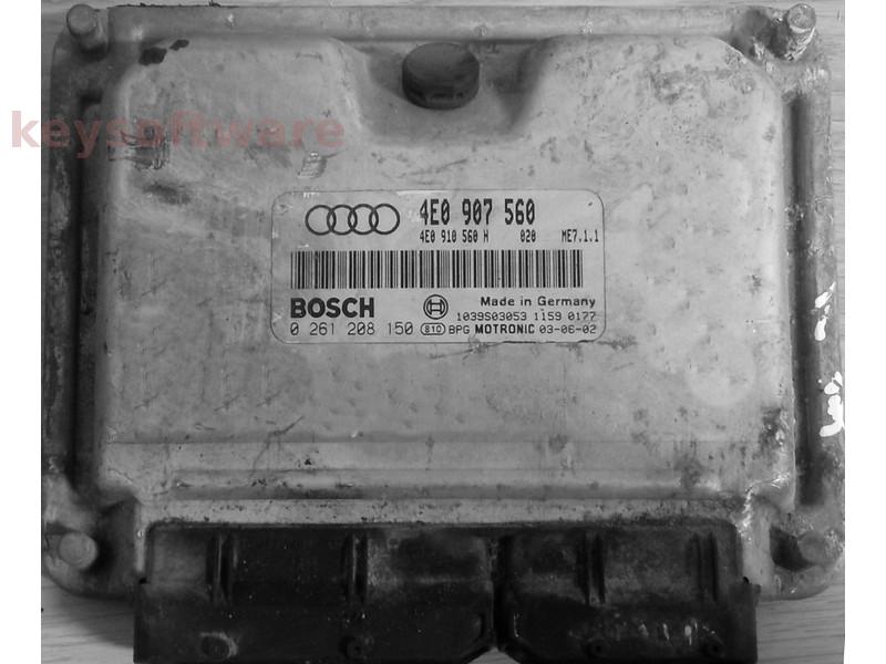ECU Audi A8 4E0910560H 0261208150 ME7.1.1 {