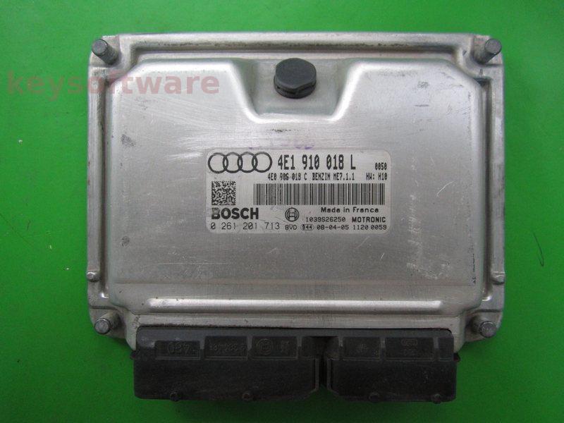 ECU Audi A8 6.0 4E1910018L 0261201713 ME7.1.1