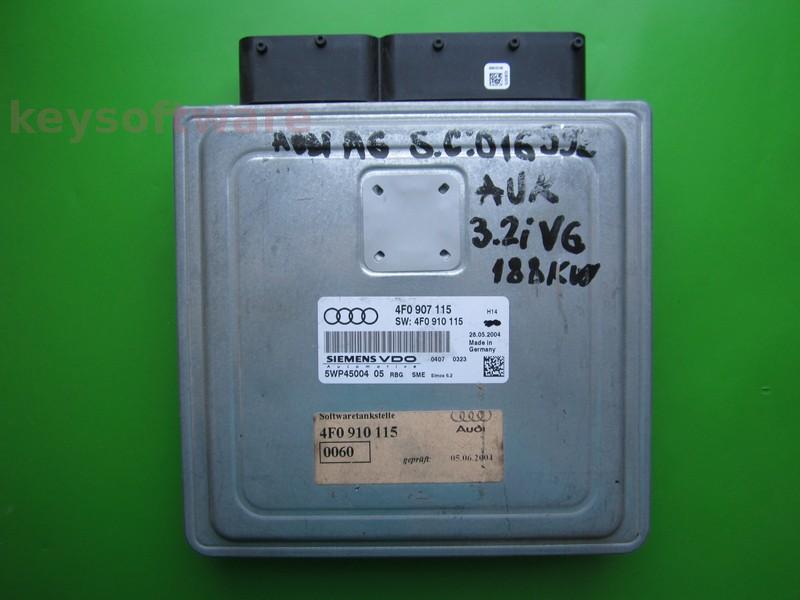 ECU Audi A6 3.2 4F0907115 5WP45004 SIMOS 6.2 H14