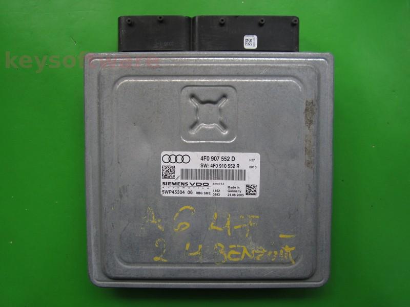 ECU Audi A6 2.4 4F0907552D 5WP45304 SIMOS 6.3 H17
