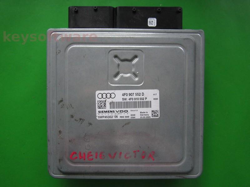 ECU Audi A6 2.4 4F0907552D 5WP45302 SIMOS 6.3 H17