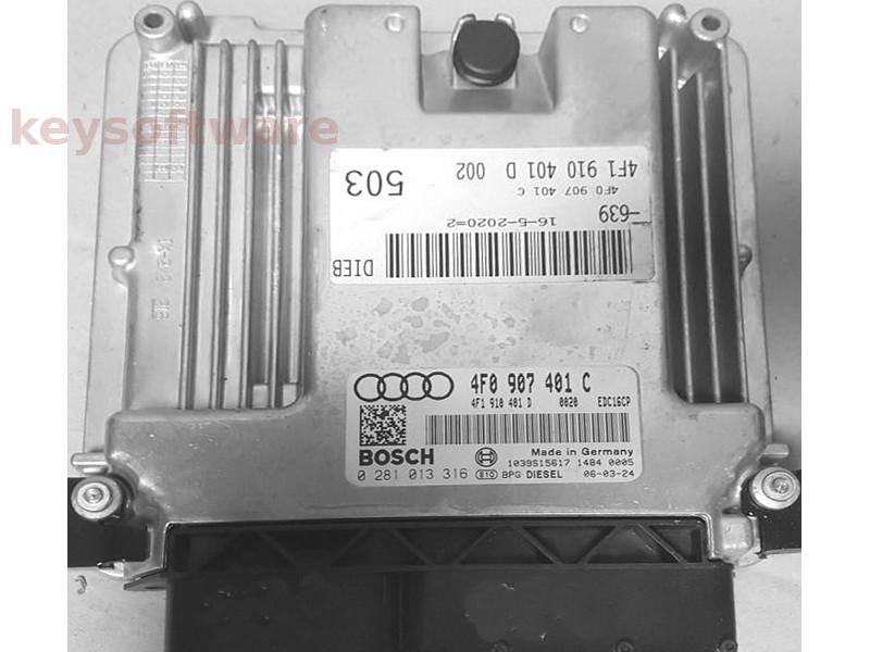 ECU Audi A6 3.0TDI 4F0907401C 0281013316 EDC16CP34 {