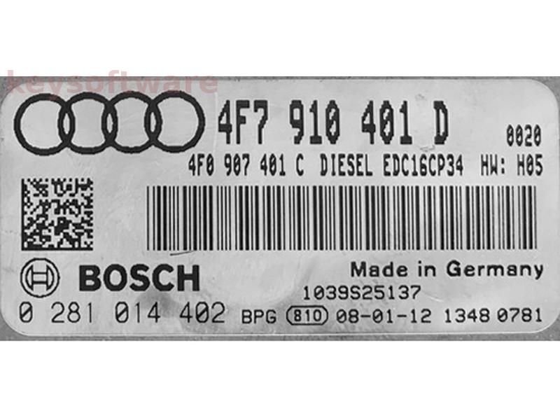 ECU Audi A6 2.7TDI 4F7910401D 0281014402 EDC16CP34 BPP