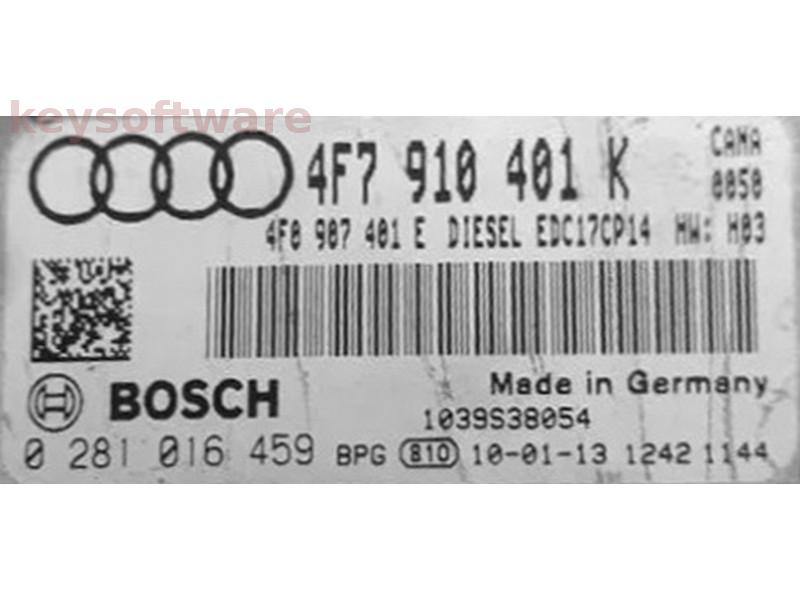 ECU Audi A6 2.7TDI 4F7910401K 0281016459 EDC17CP14 CANA H03