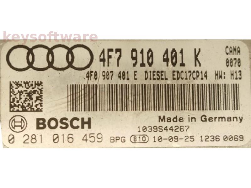 ECU Audi A6 2.7TDI 4F7910401K 0281016459 EDC17CP14 CANA H13 {