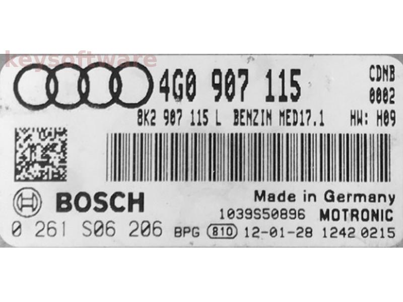 ECU Audi A6 2.0 4G0907115 0261S06206 MED17.1 CDNB H09 {