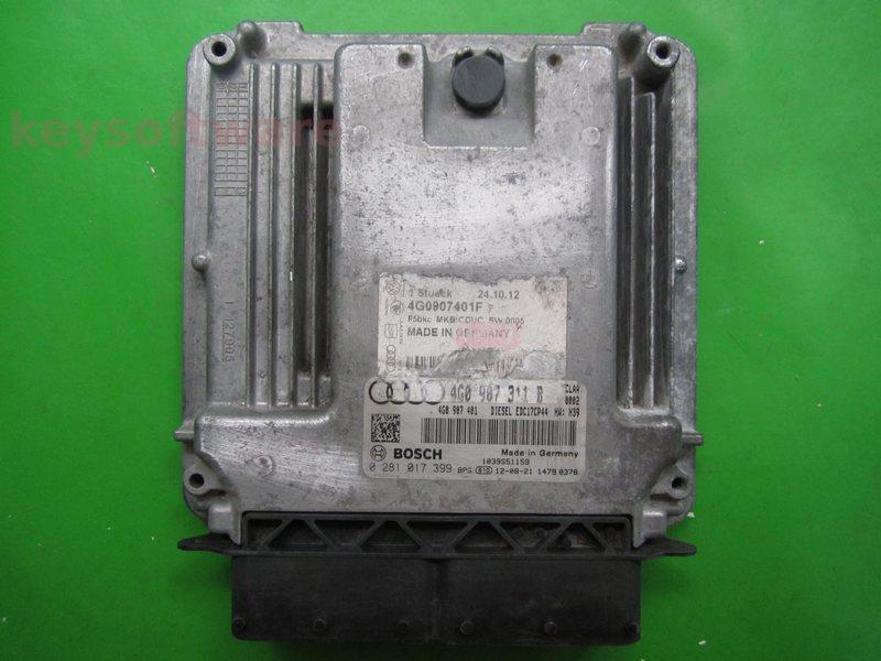 ECU Audi A7 3.0TDI 4G0907311B 0281017399 EDC17CP44 CLAA H39