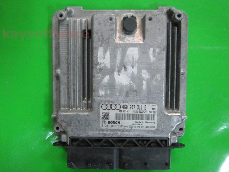 ECU Audi A6 3.0TDI 4G0907311E 0281018892 EDC17CP44 CLAA H39