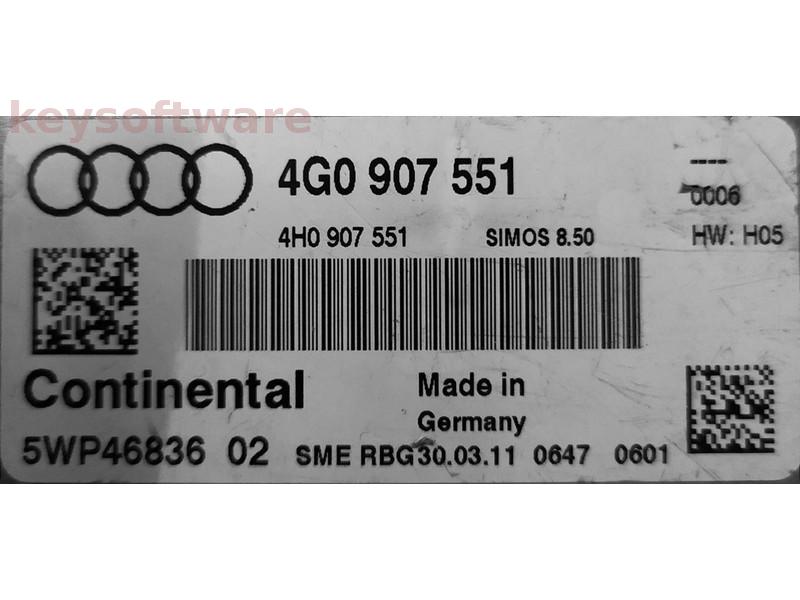 ECU Audi A6 3.0 4G0907551 5WP46836 SIMOS 8.50 {