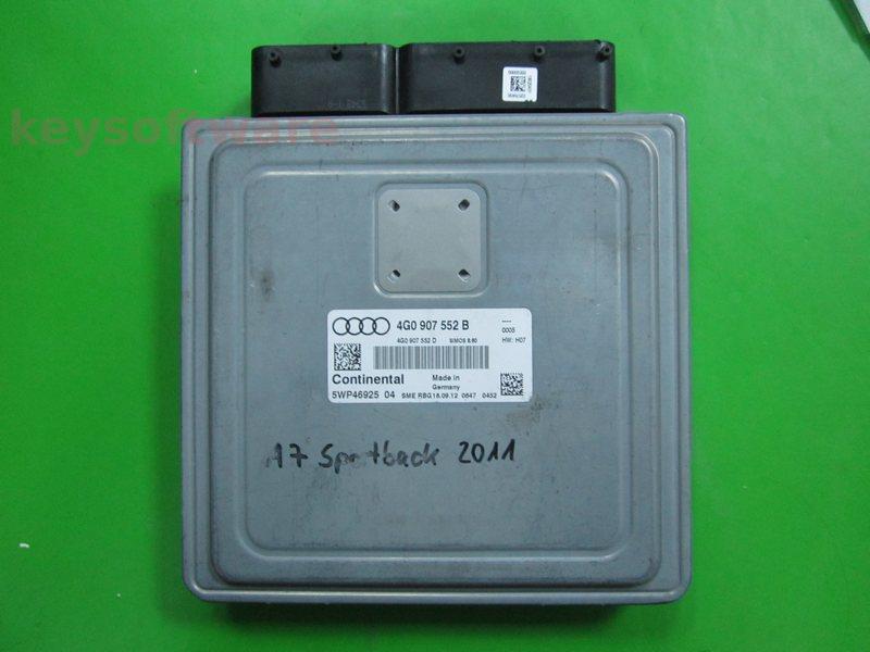 ECU Audi A7 2.8 4G0907552B 5WP46925 SIMOS 8.60 H07