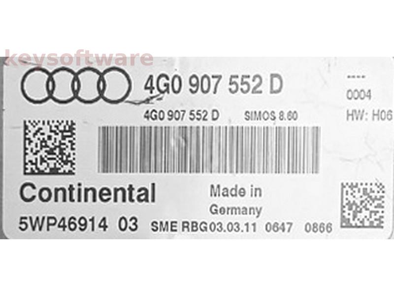ECU Audi A7 2.8 4G0907552D 5WP46914 SIMOS 8.60 H06 {