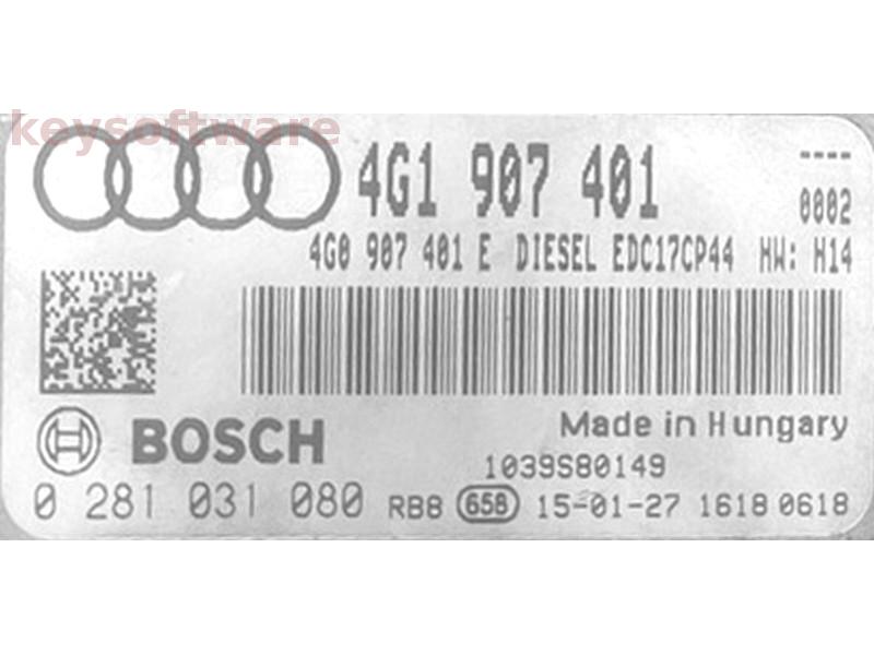 ECU Audi A6 3.0TDI 4G1907401 0281031080 EDC17CP44 {