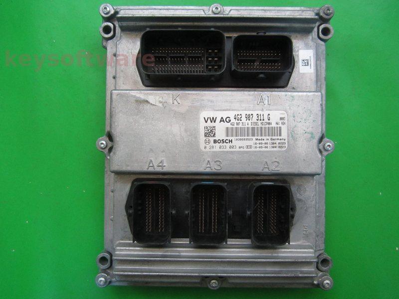 ECU Audi A6 3.0TDI 4G2907311G 0281033003 MD1CP004 H24