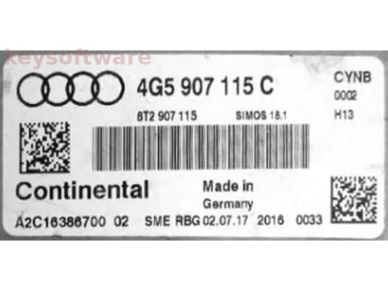 ECU Audi A6 2.0 4G5907115C SIMOS 18.1 CYNB {