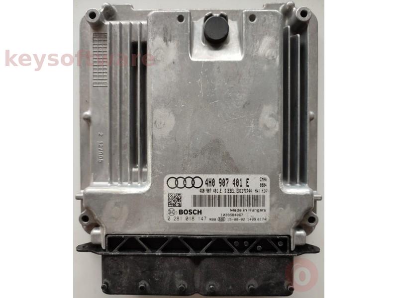 ECU Audi A8 3.0 TDI 4H0907401E 0281018147 EDC17CP44 CMHA H14{