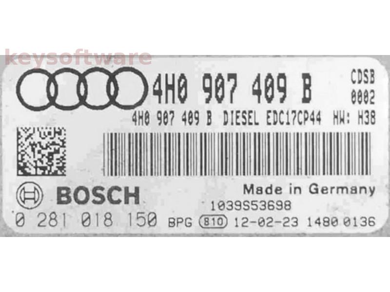 ECU Audi A8 4.2TDI 4H0907409B 0281018150 EDC17CP44 CDSB{