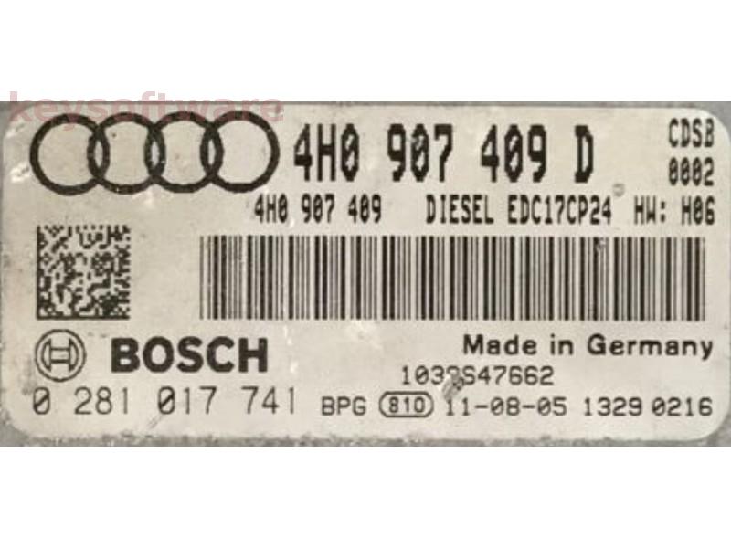 ECU Audi A8 4.2TDI 4H0907409D 0281017741 EDC17CP24 CDSB H06 {