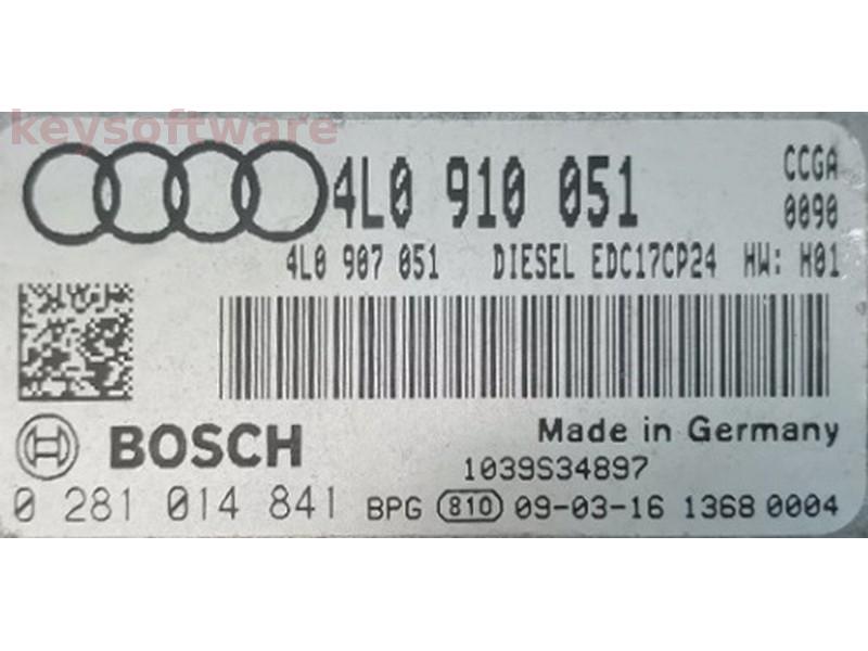 ECU Audi Q7 6.0TDI 4L0910051 0281014841 EDC17CP24 CCGA H01{