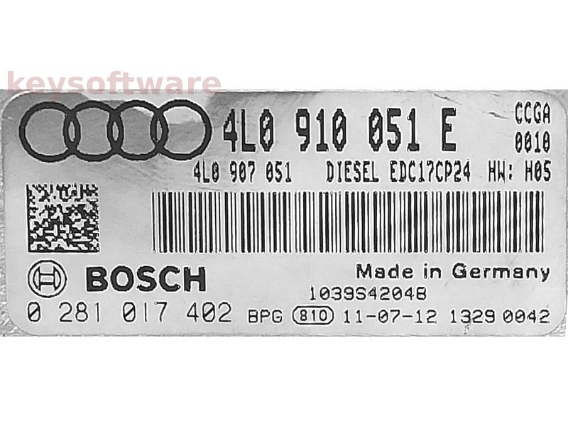 ECU Audi Q7 6.0TDI 4L0910051E 0281017402 EDC17CP24 CCGA H05 {