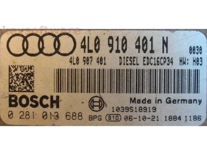 ECU Audi Q7 3.0TDI 4L0910401N 0281013688 EDC16CP34 BUG{