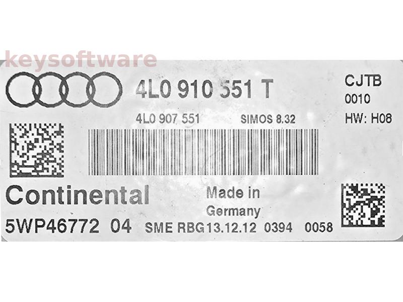 ECU Audi Q7 3.0 4L0910551T 5WP46772 SIMOS 8.32 CJTB H08