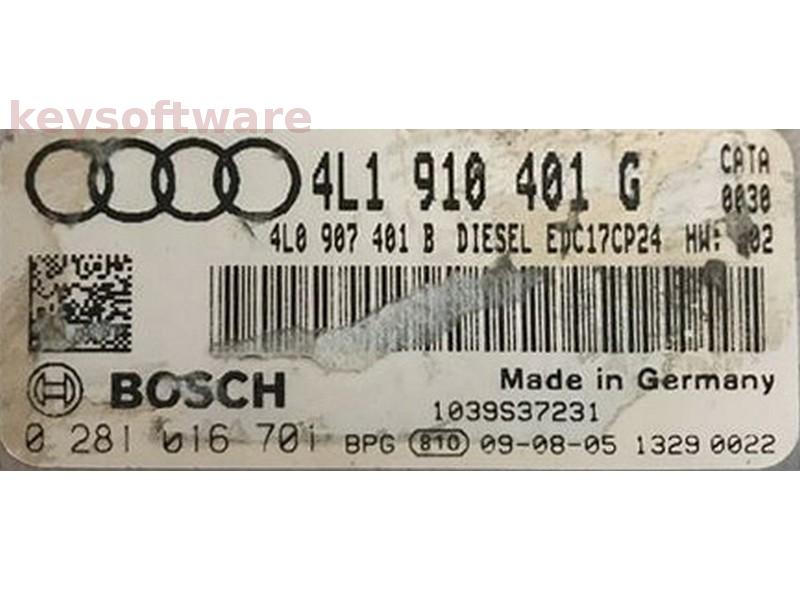 ECU Audi Q7 3.0TDI 4L1910401G 0281016701 EDC17CP24 CATA H02 {
